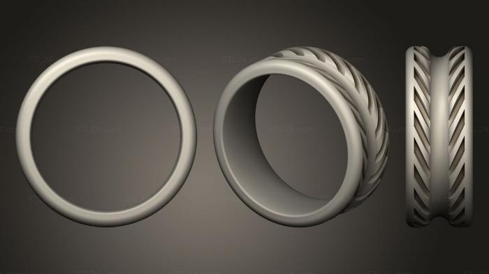 Ювелирные перстни и кольца (3 Кольца, JVLRP_1030) 3D модель для ЧПУ станка